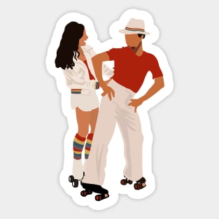 Jackie & Fez at the Roller Disco Sticker